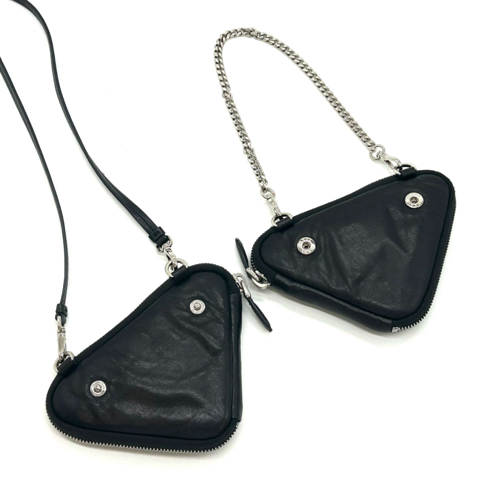 PRADA プラダ ショルダーバッグ ミニ レザー トライアングル