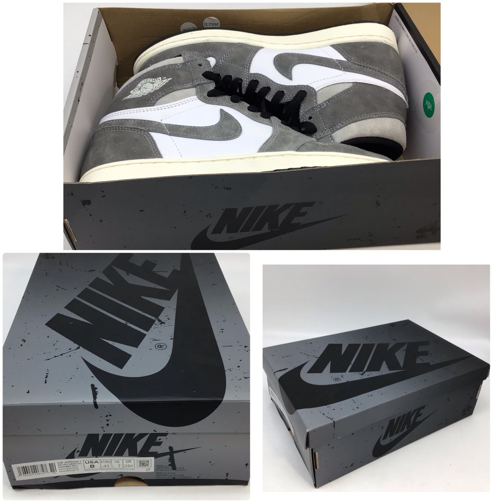6032 【正規品】NIKE AIR JORDAN 1 Retro High OG ブラック スモーク 