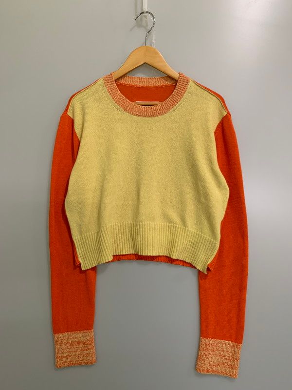 MM6 MAISON MARGIELA エムエム6 メゾン マルジェラ S52HA0246 ELBOW PATCH CROPPED KNIT ニット トップス 168-250630-ks-16-min