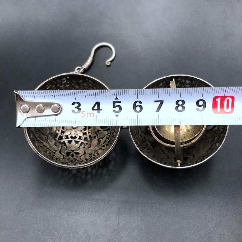 銅細工 龍鳳花鳥香炉 香球装飾品 現代工芸品 美術品 置物 - メルカリ