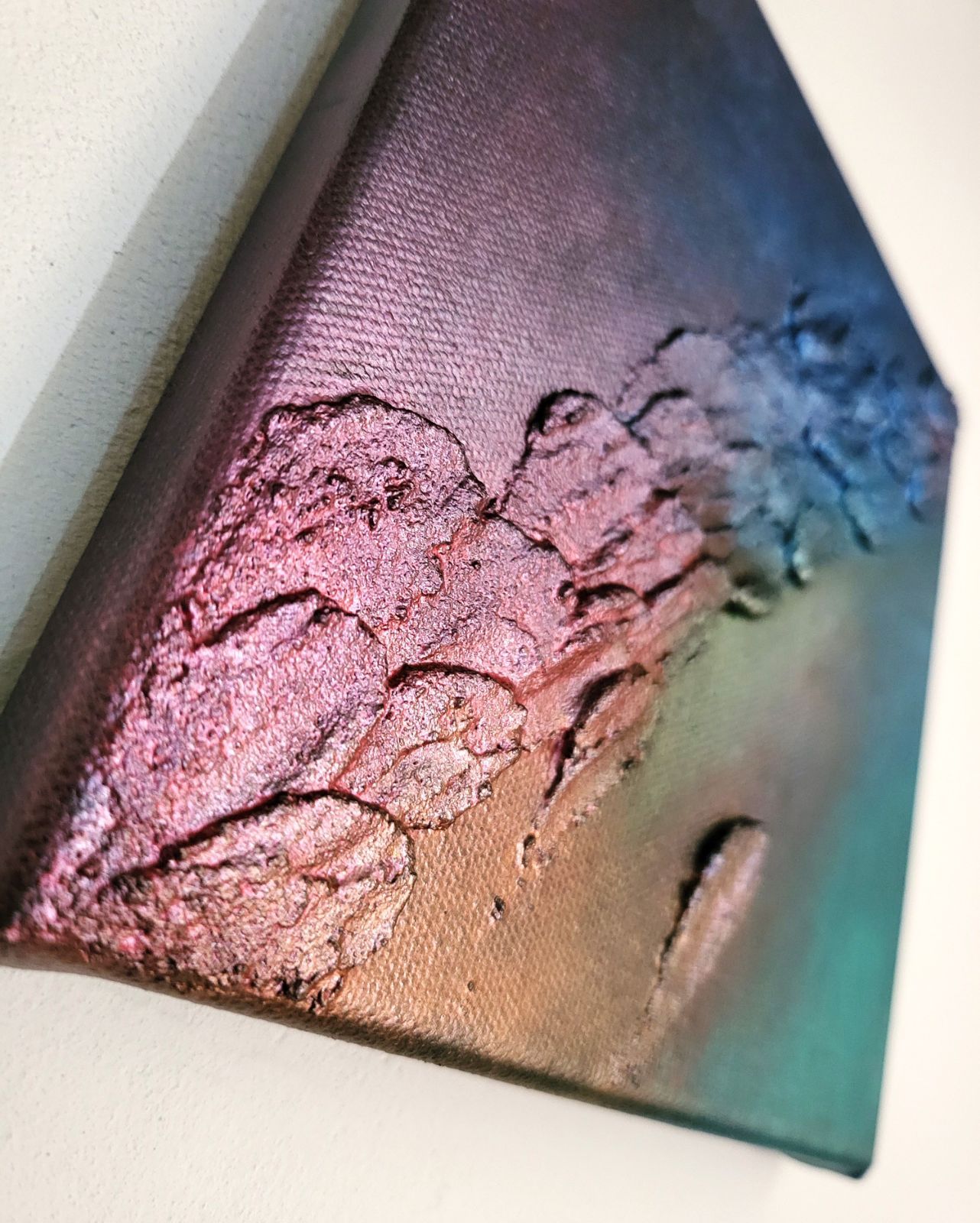 Earth - テクスチャーアート キャンバス 18×18㎝ S0号 原画のみ 一点物
