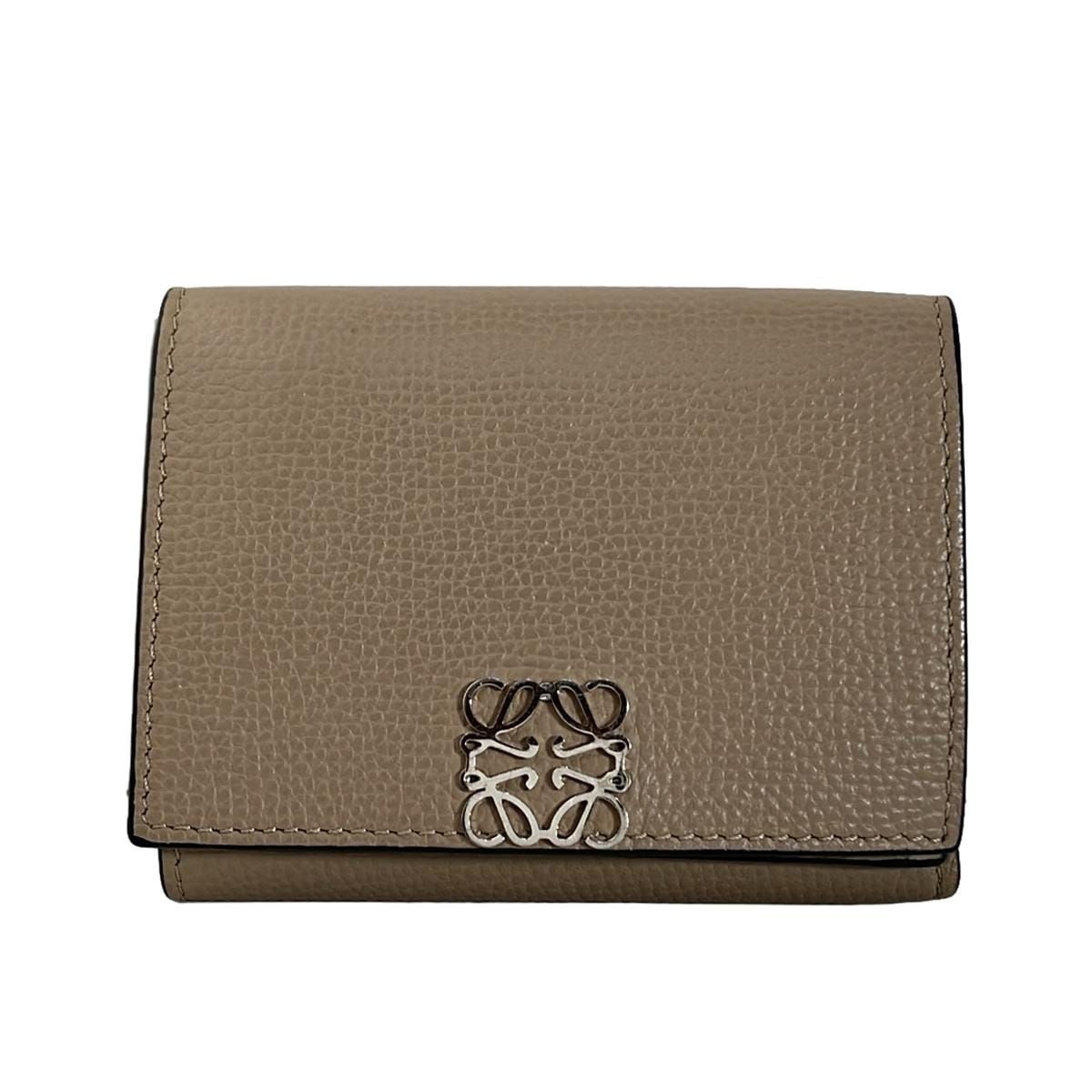 LOEWE(ロエベ) 3つ折り財布 - グレーベージュ レザー - メルカリ