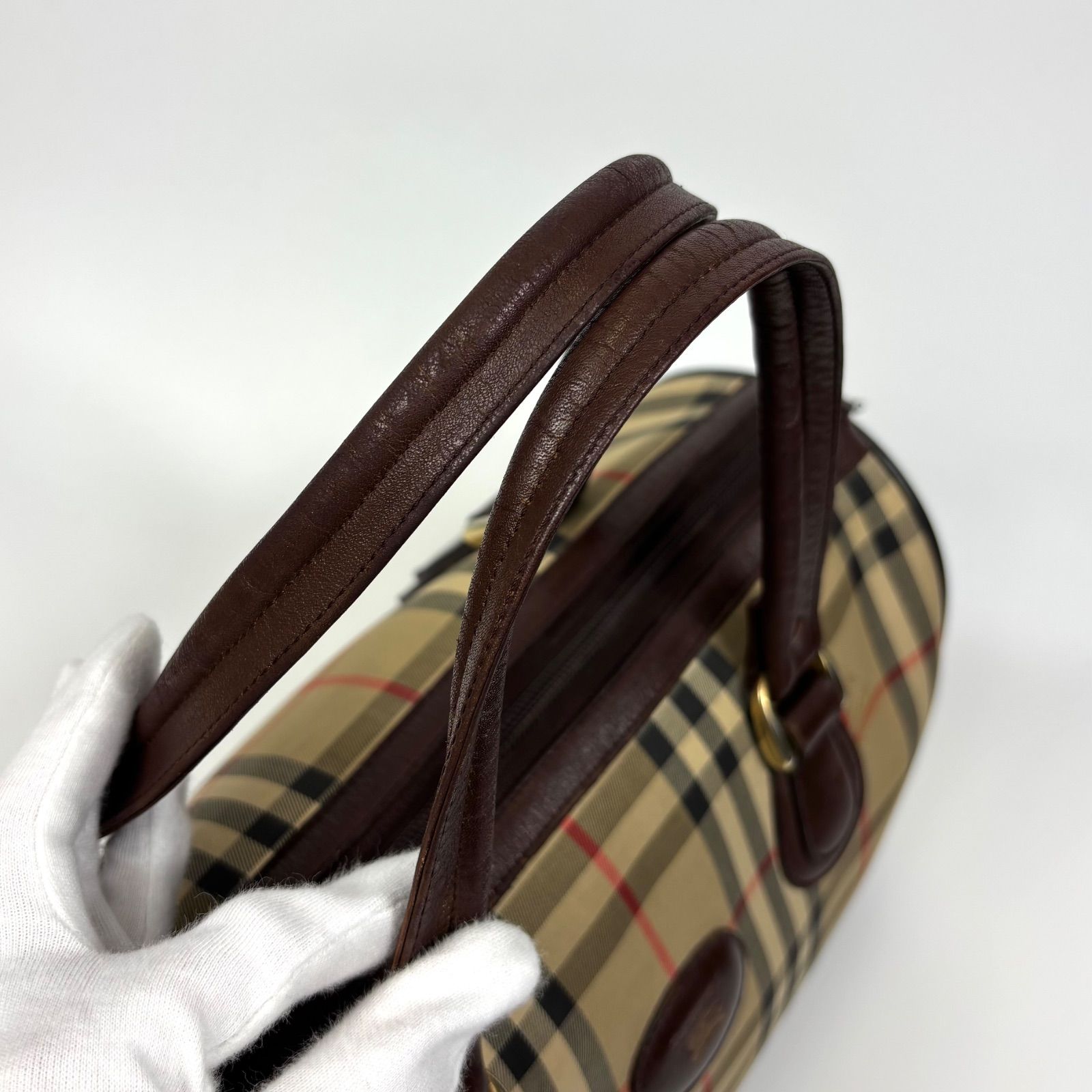 BURBERRY バーバリー ヴィンテージ ボストンバッグ ハンドバッグ ノバ 