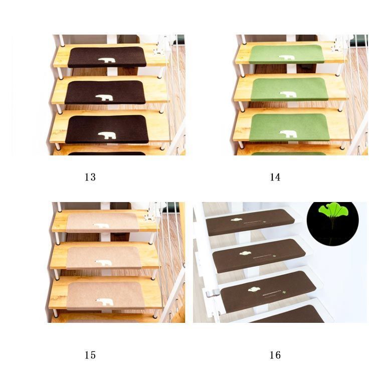 階段マット15枚入70 22cm防音マット蓄光式滑り止め階段敷き吸着マットキズ防止傷防止転倒防止ズレない階段カーペットマット