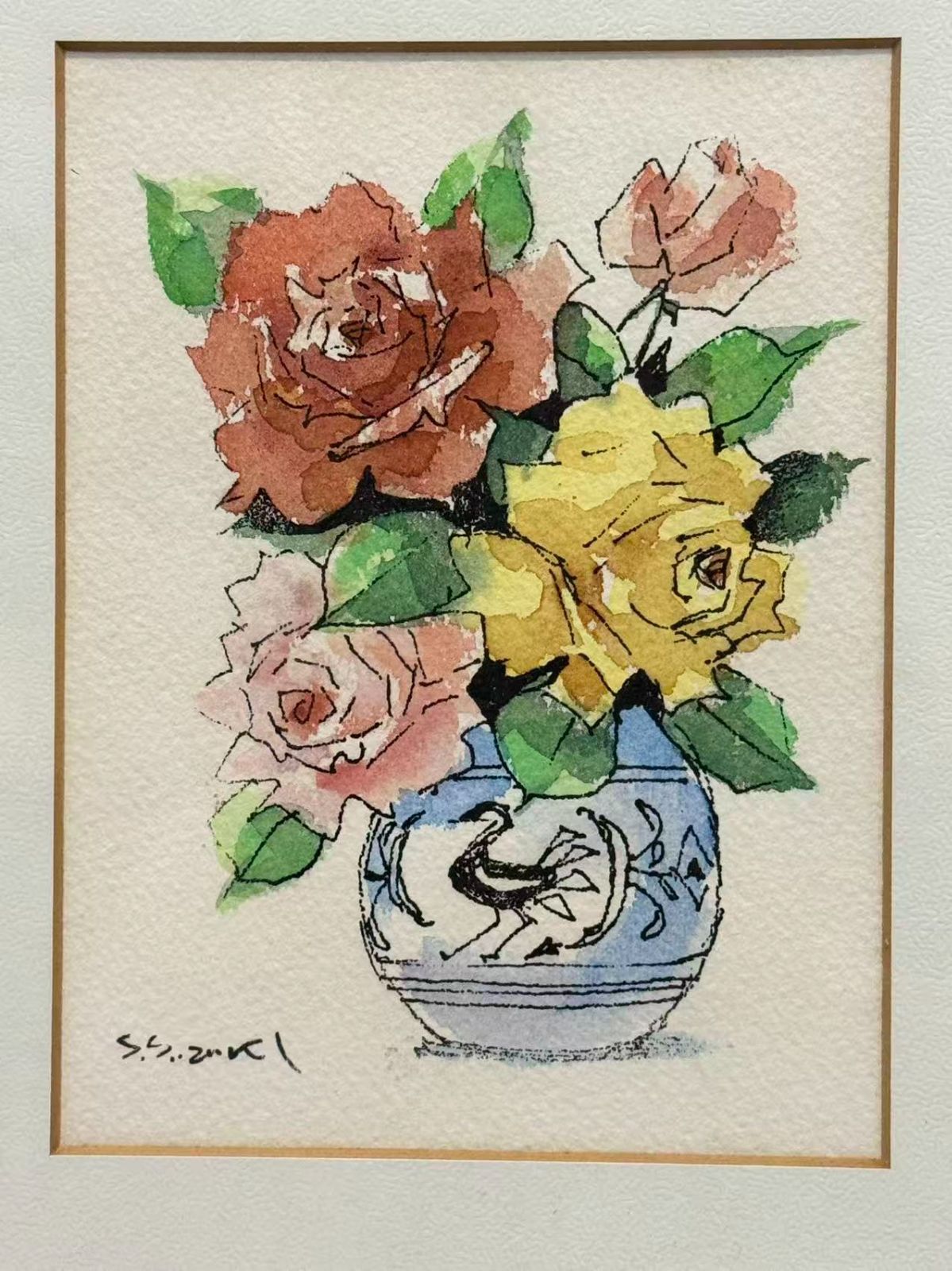 RUKURUKUさま専用（原画）茜色の散歩道【A5サイズ／水彩画／#2646】 RUKURUKUさま専用（原画）茜色の散歩道【A5サイズ／水彩画