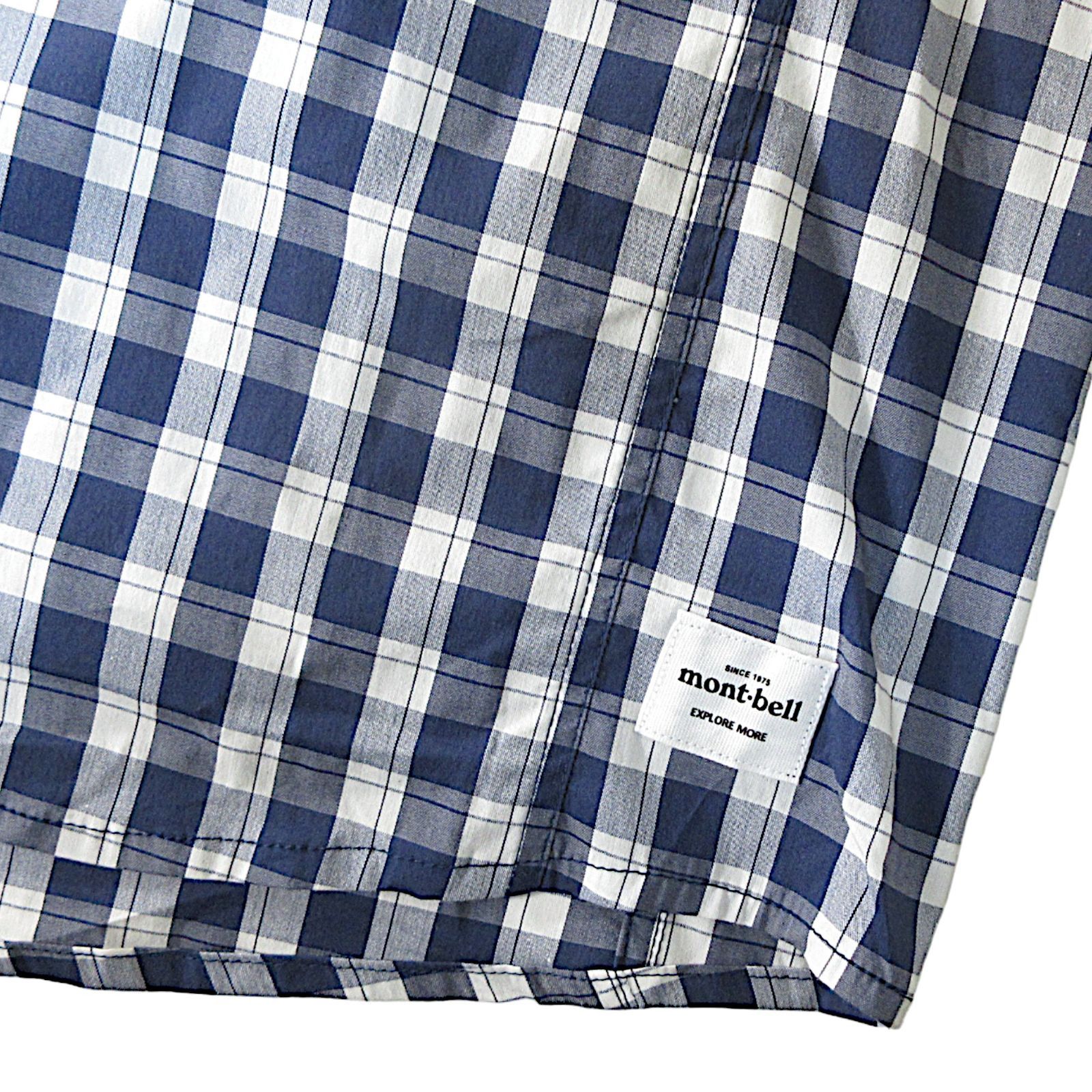 新品 mont-bell モンベル 春夏 ワッペン付 チェック柄