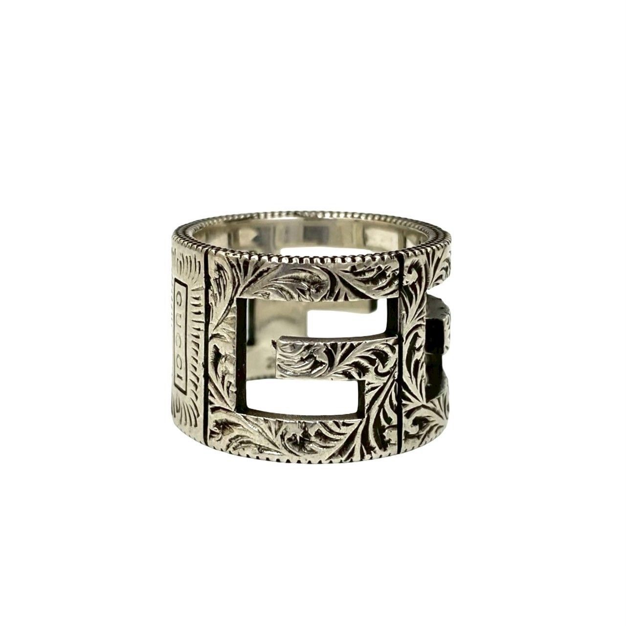 GUCCI Gロゴ スクエア リング シルバー D2412027 グッチ(GUCCI)|スクエアGシルバーリング|HARDOFFオフモール