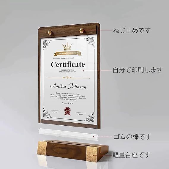 賞状 額縁 a4 高級 褒賞 写真立て 受賞証書枠で フォトフレーム
