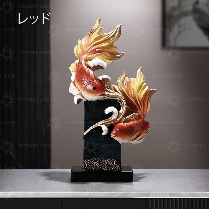 魚 オブジェ 置物 ゴールド 風水 金運 縁起物 オーナメント