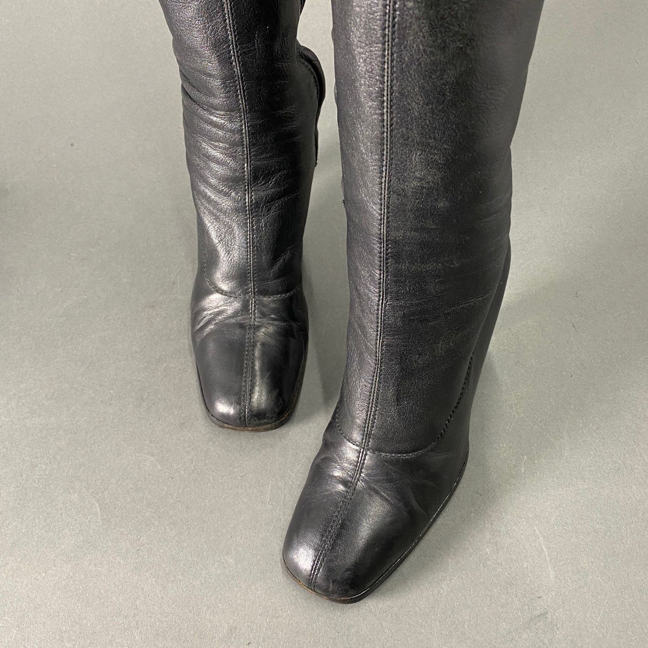 3L24 CHANEL シャネル ココマーク サイドジップ ロングブーツ 37