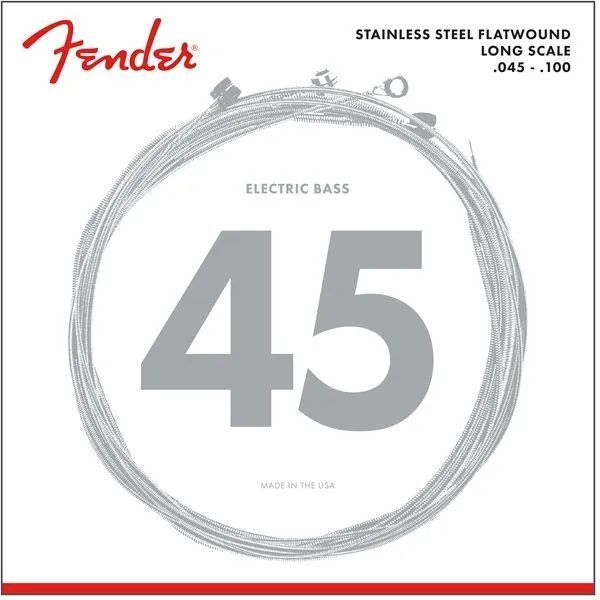 Fender Stainless 9050's Bass Strings, Stainless Steel Flatwound, 9050L .045-.100 ベース弦〈フェンダー〉