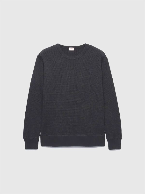 Healthknit ヘルスニット スーパー ヘビー ワッフル Tシャツ メンズ レディース 前V ガゼット 厚手 ワッフルT サーマル 肉厚 無地 長袖 保温性 綿 100% #993