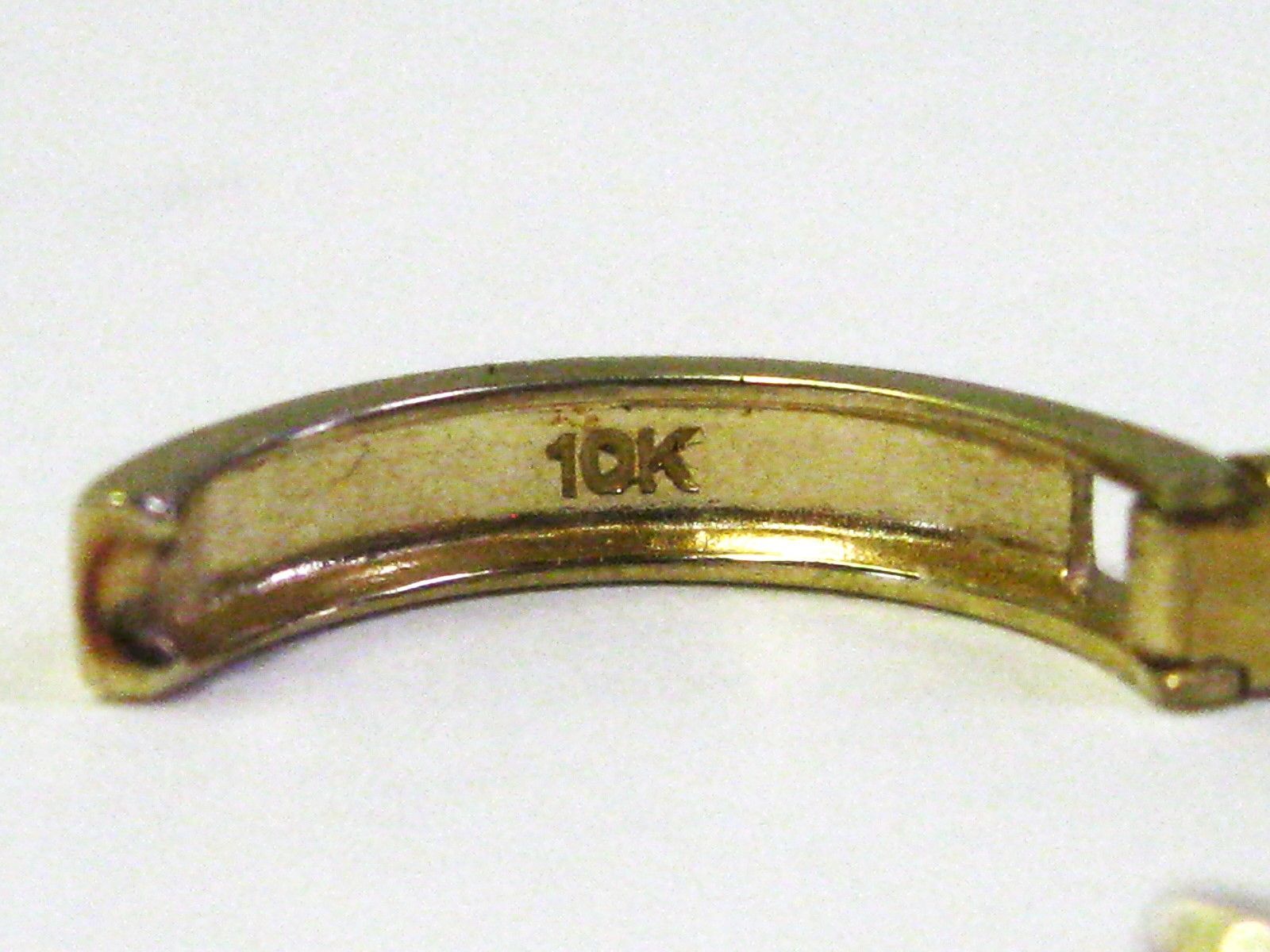 極美品10K 10金イエローゴールド 片ピアス スナップ ピアス ジルコン7 
