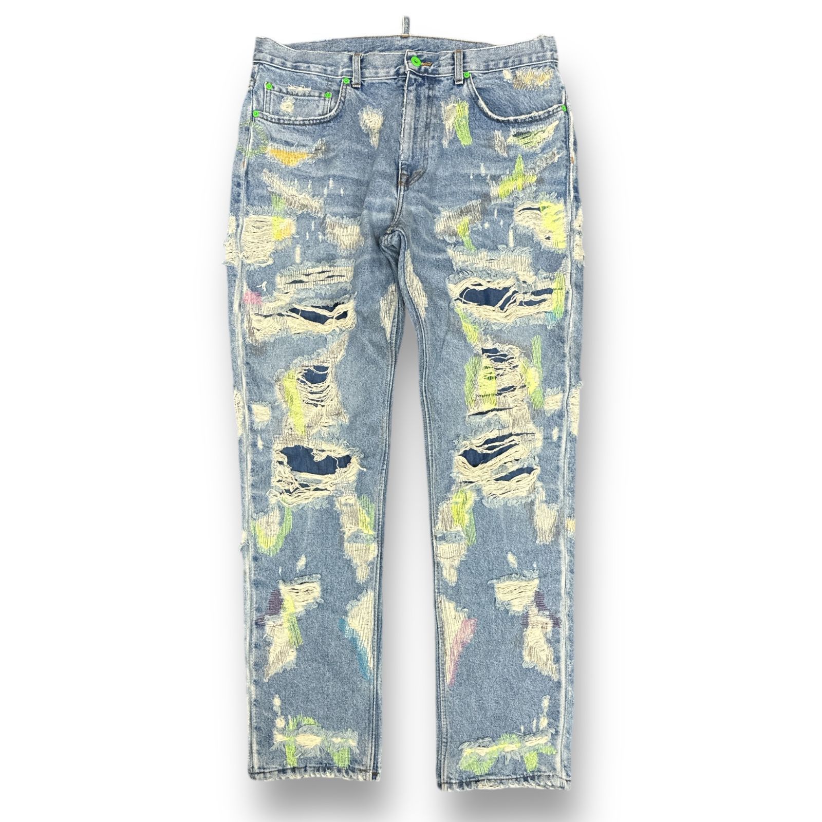Endless Denim Embroidered and Distressed Denim Jeans エンブロイ 
