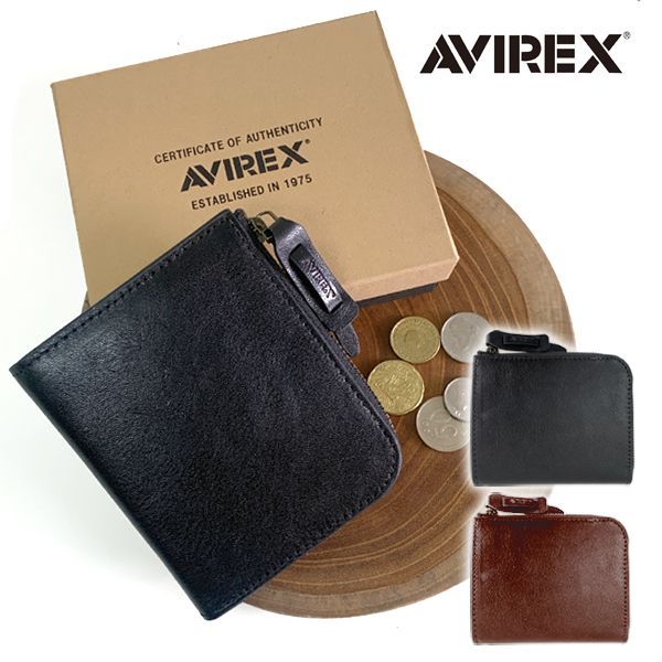 財布 AVIREX 牛革 レザー メンズ ミニ財布 ウォレット - メルカリ