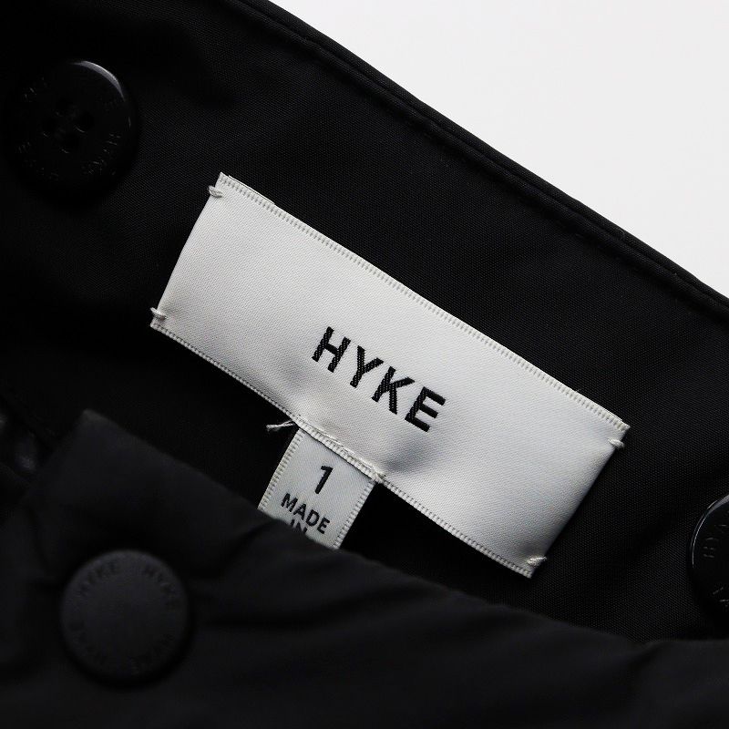 2020AW ハイク HYKE NYLON OXFORD COLLARLESS BIG JACKET 1/ブラック