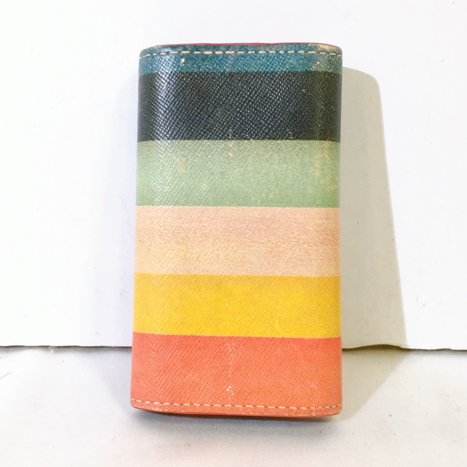 美品】 paul smith rainbow key case ポールスミス 虹色 キーケース 