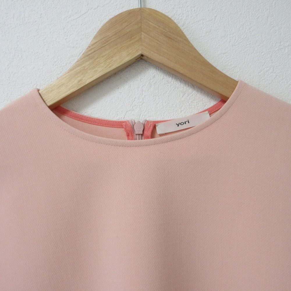 美品 23SS yori ヨリ ダブルクロスteeブラウス ロングスリーブ プル  