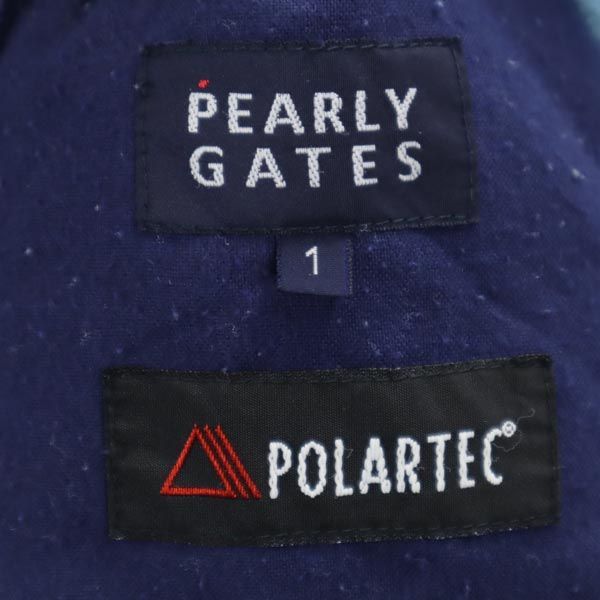 パーリーゲイツ ハーフジップ フリース ロゴ刺繍 ジャケット 1 水色 PEARLY GATES POLARTEC レディース   【221101】