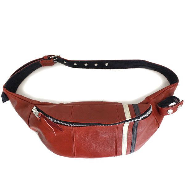 Schott レザー ボディバッグ レッド