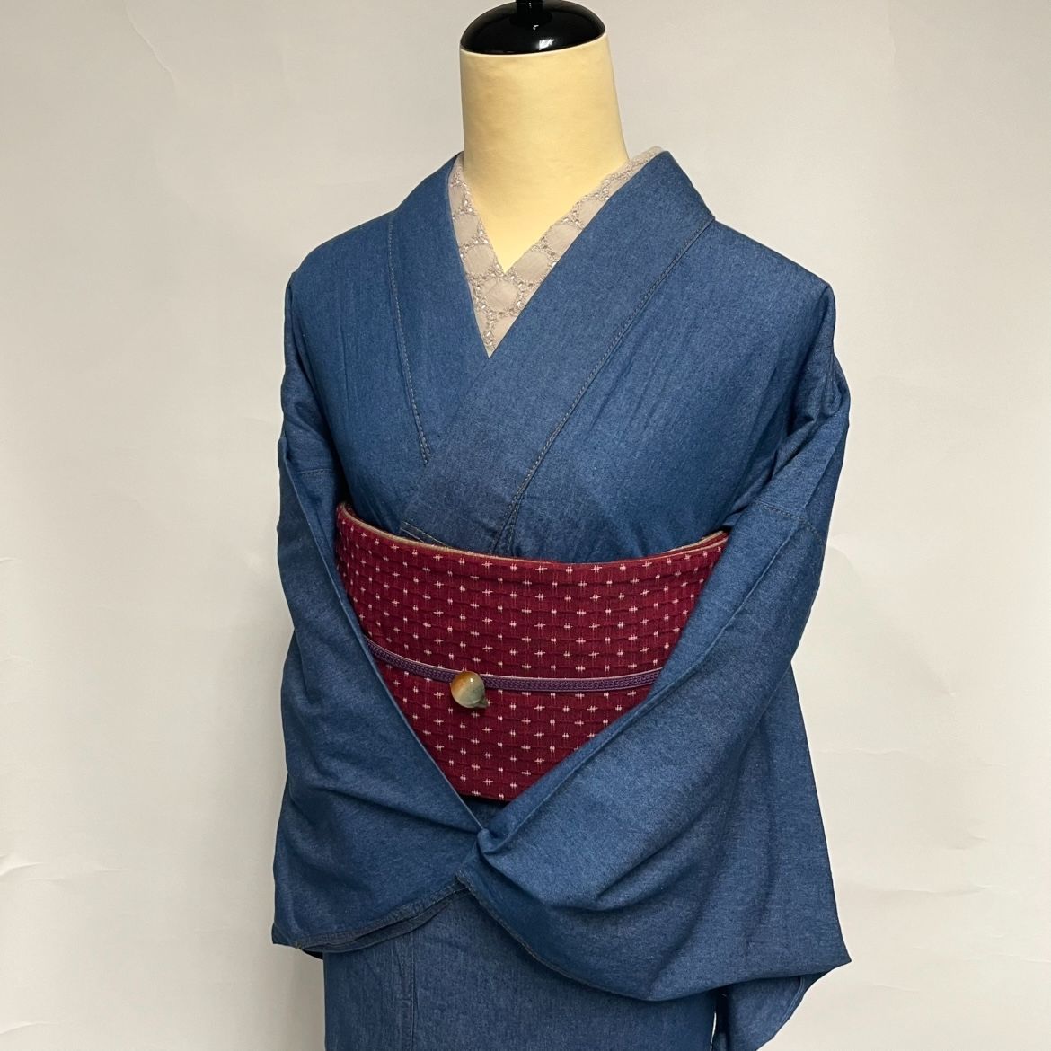 ☆【美品✨】東レシルック さんび 洗える着物 単衣 紬 絹混