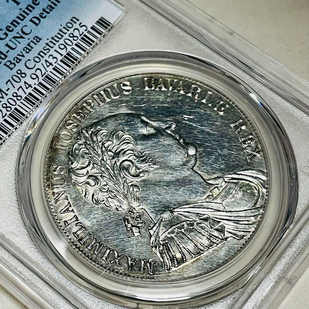 バイエルン 1818 ターラー大型銀貨 ドイツ PCGS UNC Details - メルカリ