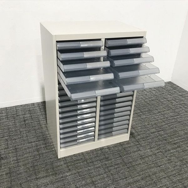 トレイキャビネット 2列18段 書類保管庫 A4対応 コクヨ グレー