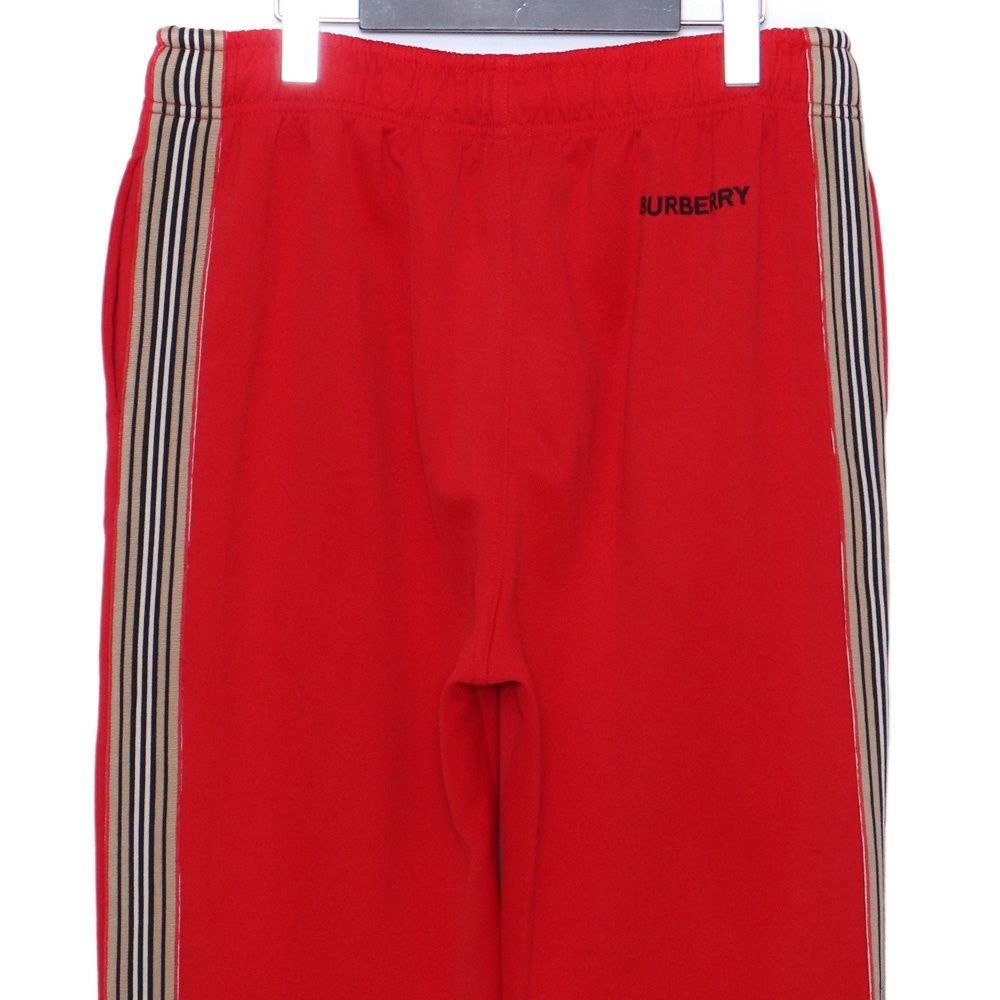 BURBERRY ラインストレートトラックパンツ Mサイズ レッド