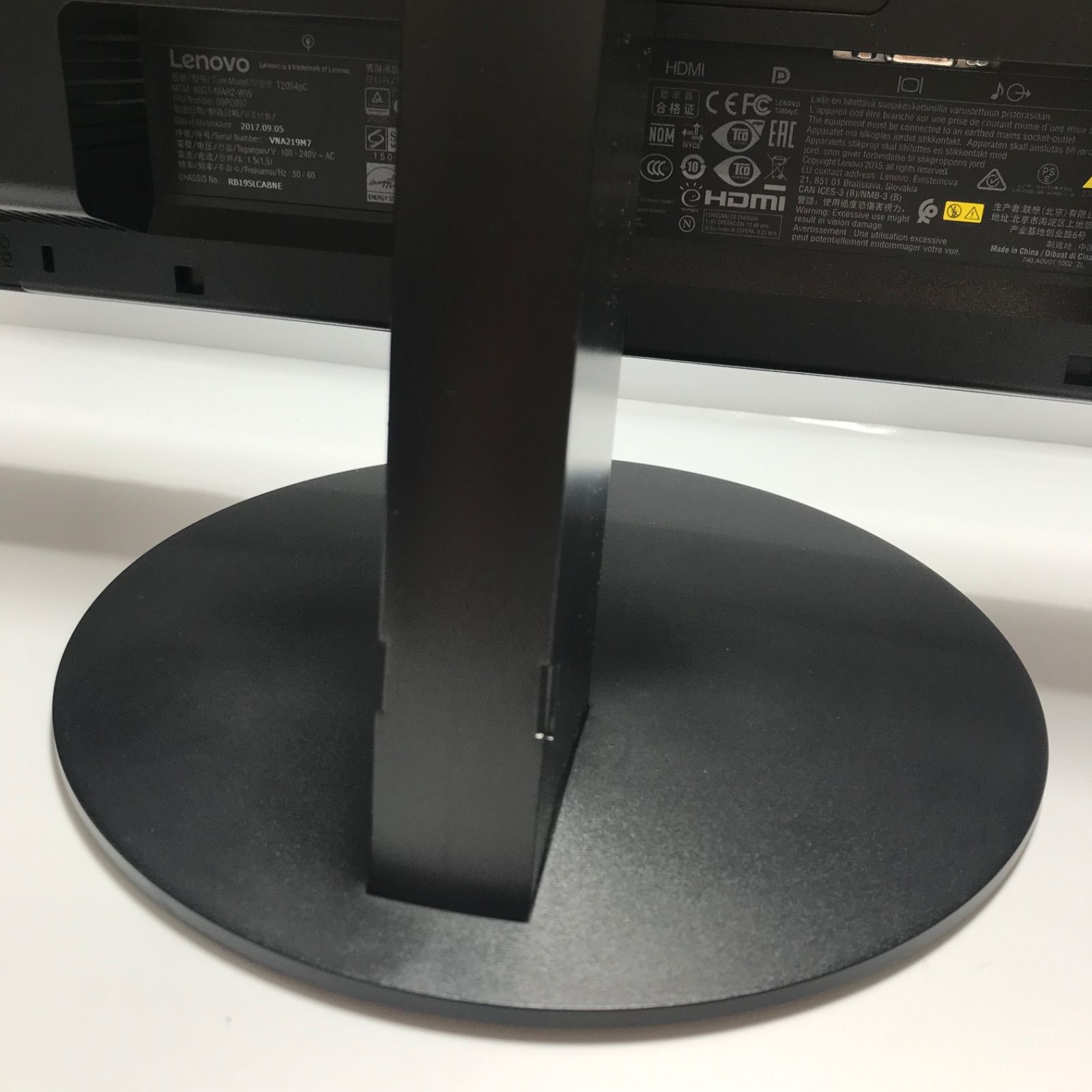 液晶ディスプレイ モニター Lenovo ThinkVision T2054p 19.5