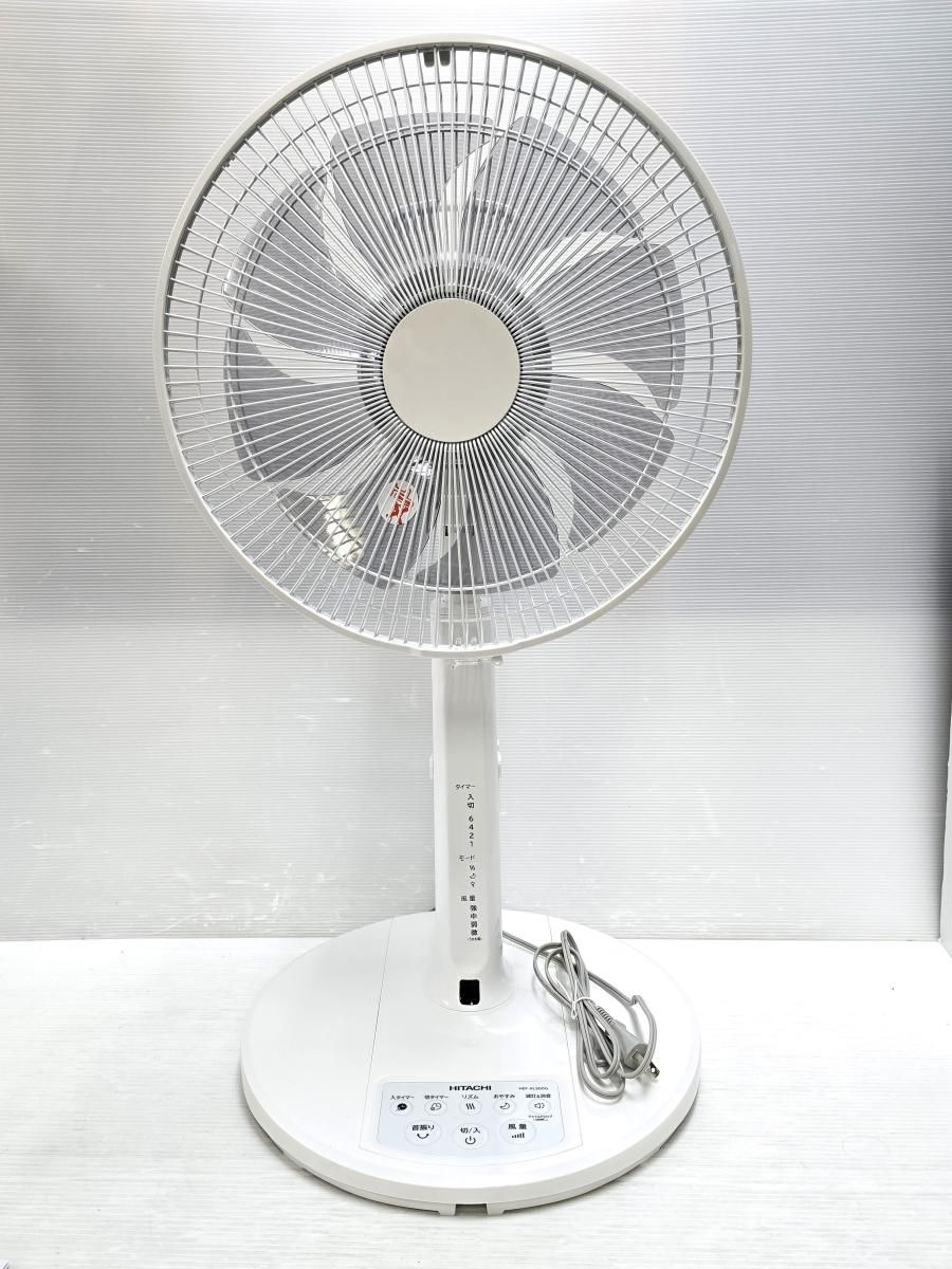 日立 HITACHI 扇風機 リビング扇 ACモーター搭載 30cm 8枚羽根 リモコン付き HEF-AL300G 製 ホワイト ○YR-19411○