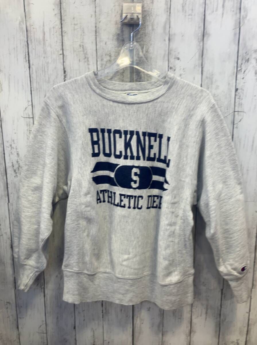 Champion チャンピオン REVERSE WEAVE 3段プリント グレー