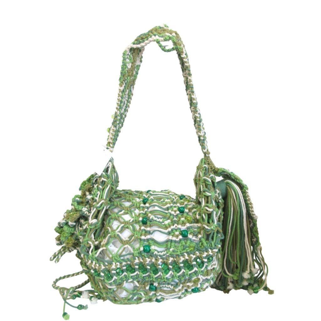 マメクロゴウチ Mame Kurogouchi タグ付 22SS MACRAME BEADED HAND BAG 
