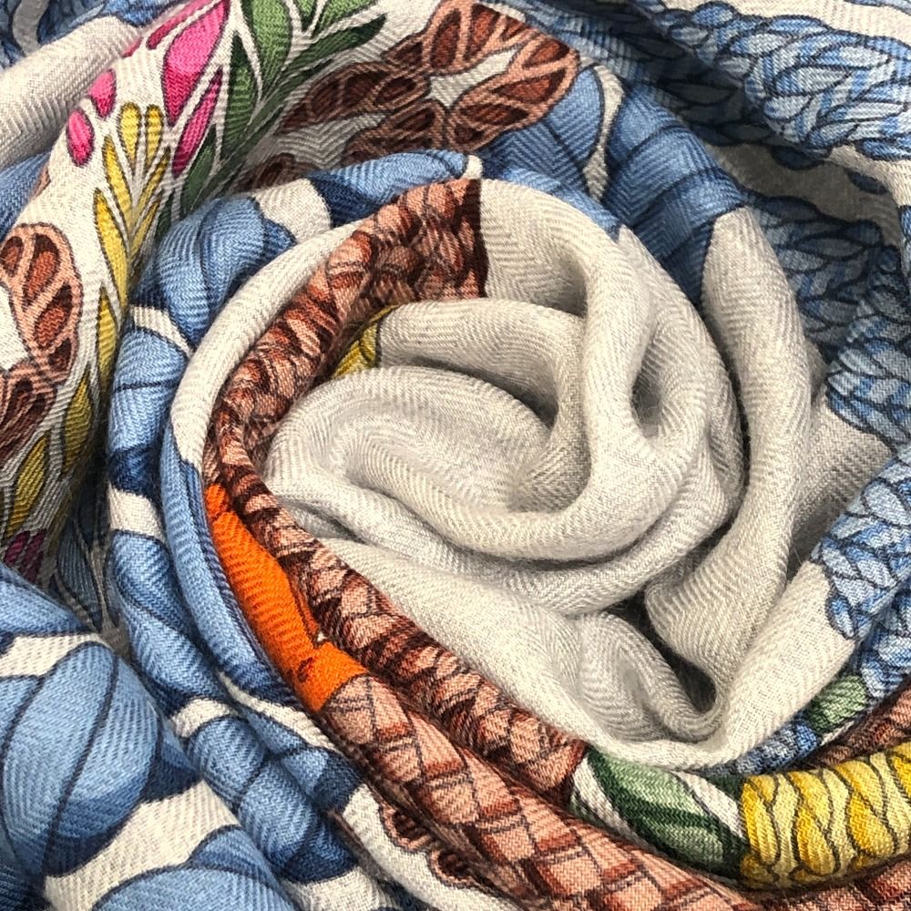 HERMES/エルメス カレジェアン Dressage Tressage カシミヤ スカーフ