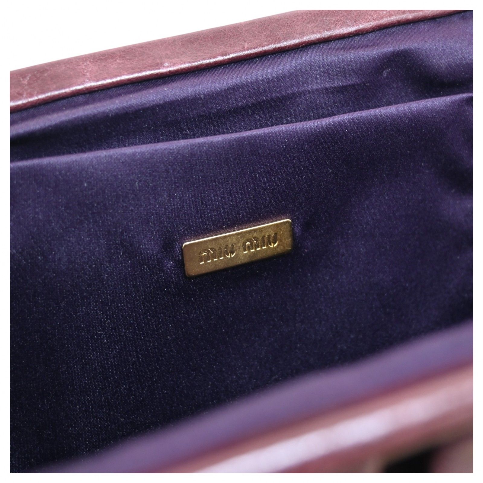 miumiu マテラッセ ラックス ハンドバッグ クラッチ Bランク