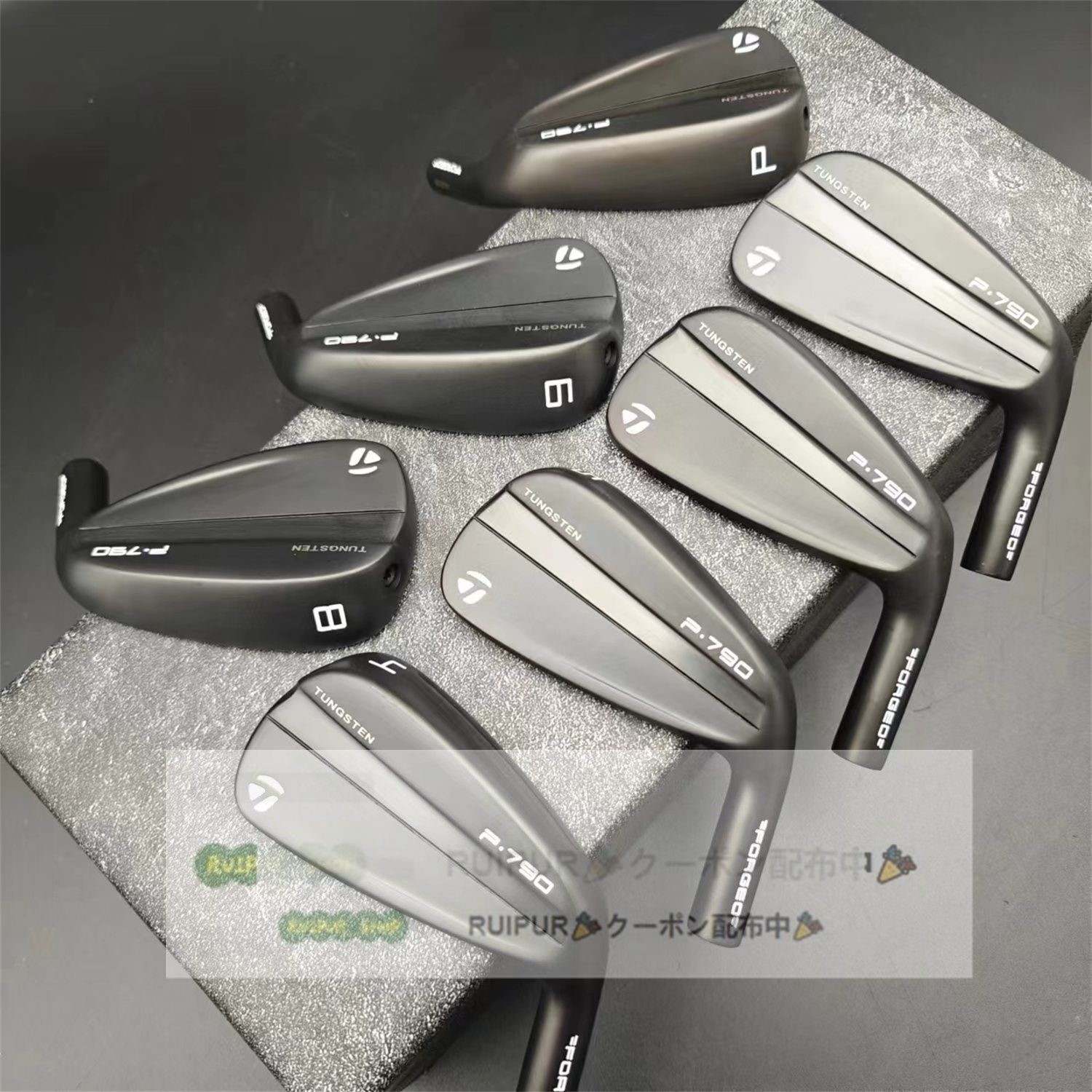 テーラーメイド TaylorMade P790 ブラック アイアンヘッド7本 RUIPUR