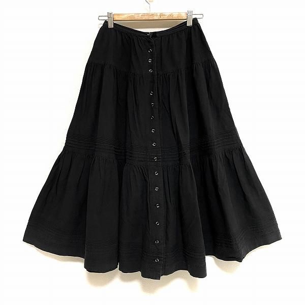 anc ピンクハウス PINKHOUSE スカート 黒 ピコフリル レディース