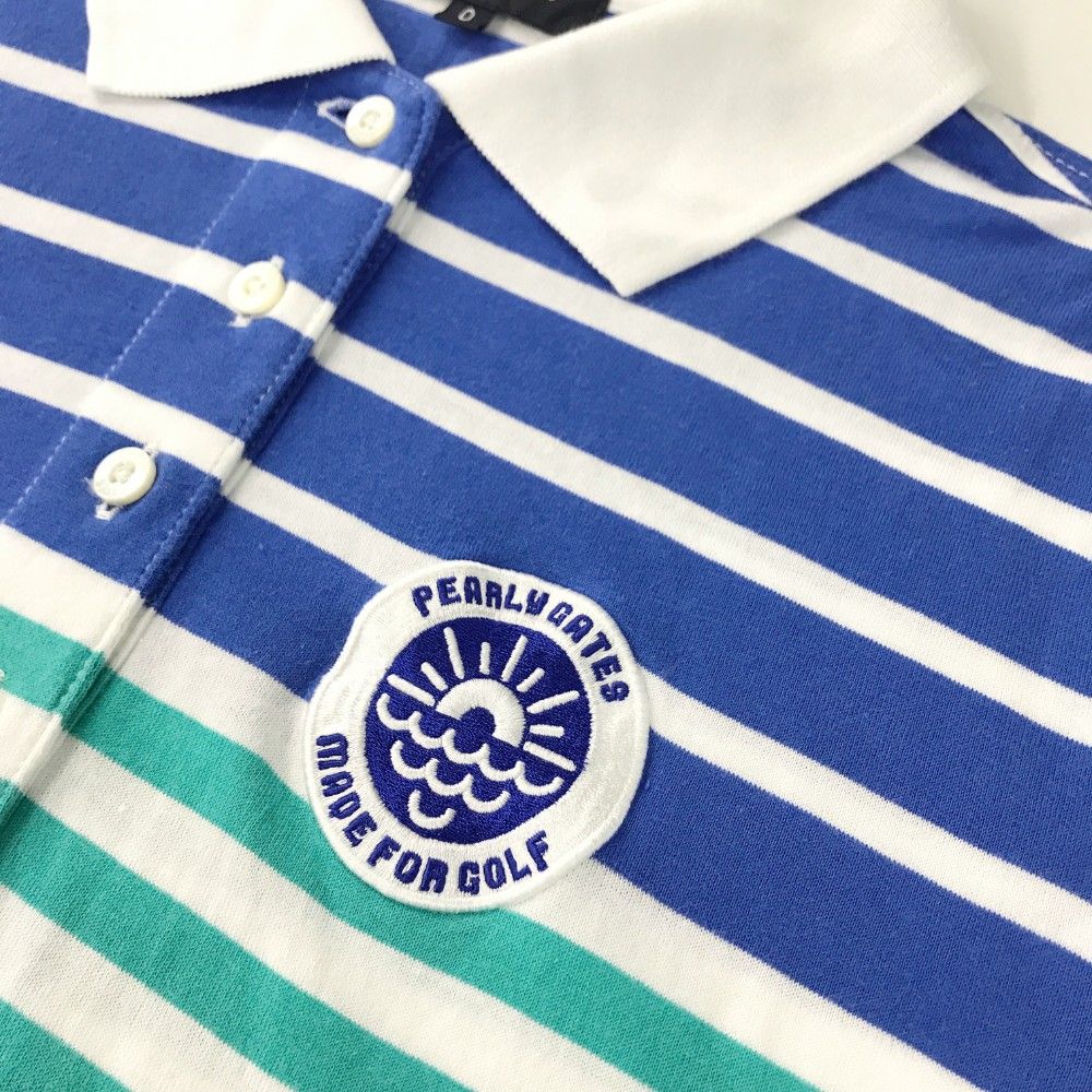 パーリーゲイツ ボーダーポロシャツ 0 サイズ：0 PEARLY GATES パーリーゲイツ 半袖ポロシャツ