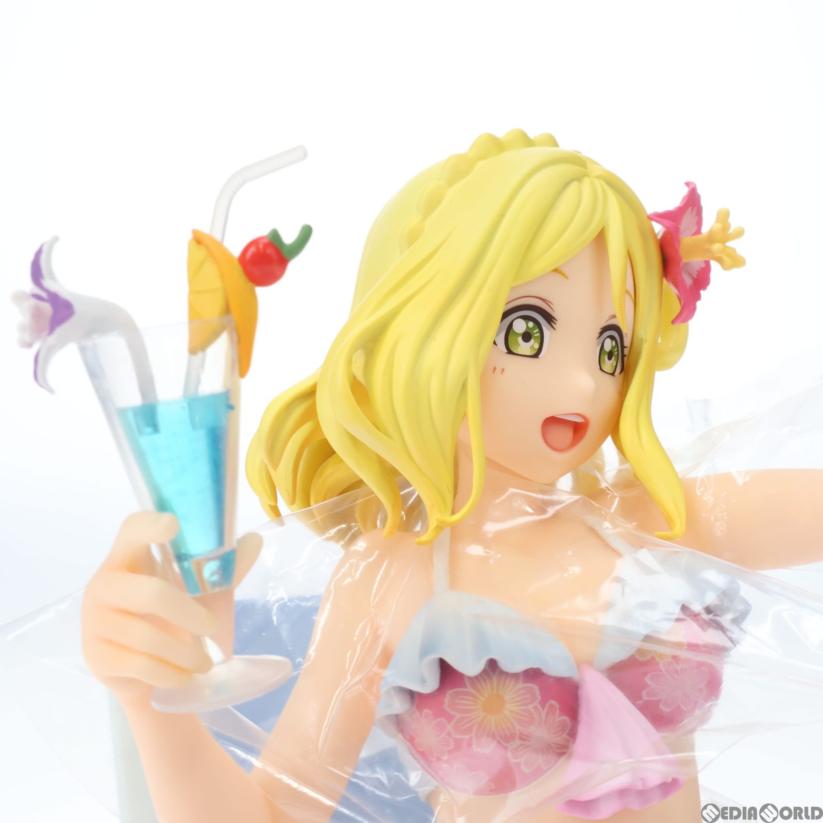 BANDAI - バンダイビジュアルクラブ限定特典付属 小原鞠莉(おはらまり) Blu-rayジャケットVer. ラブライブ!サンシャイン!! 1/7 完成品 フィギュア(TU-1467) バンダイナムコアーツ バンダイビジュアルクラブ限定特典付属 小原鞠莉(おはらまり