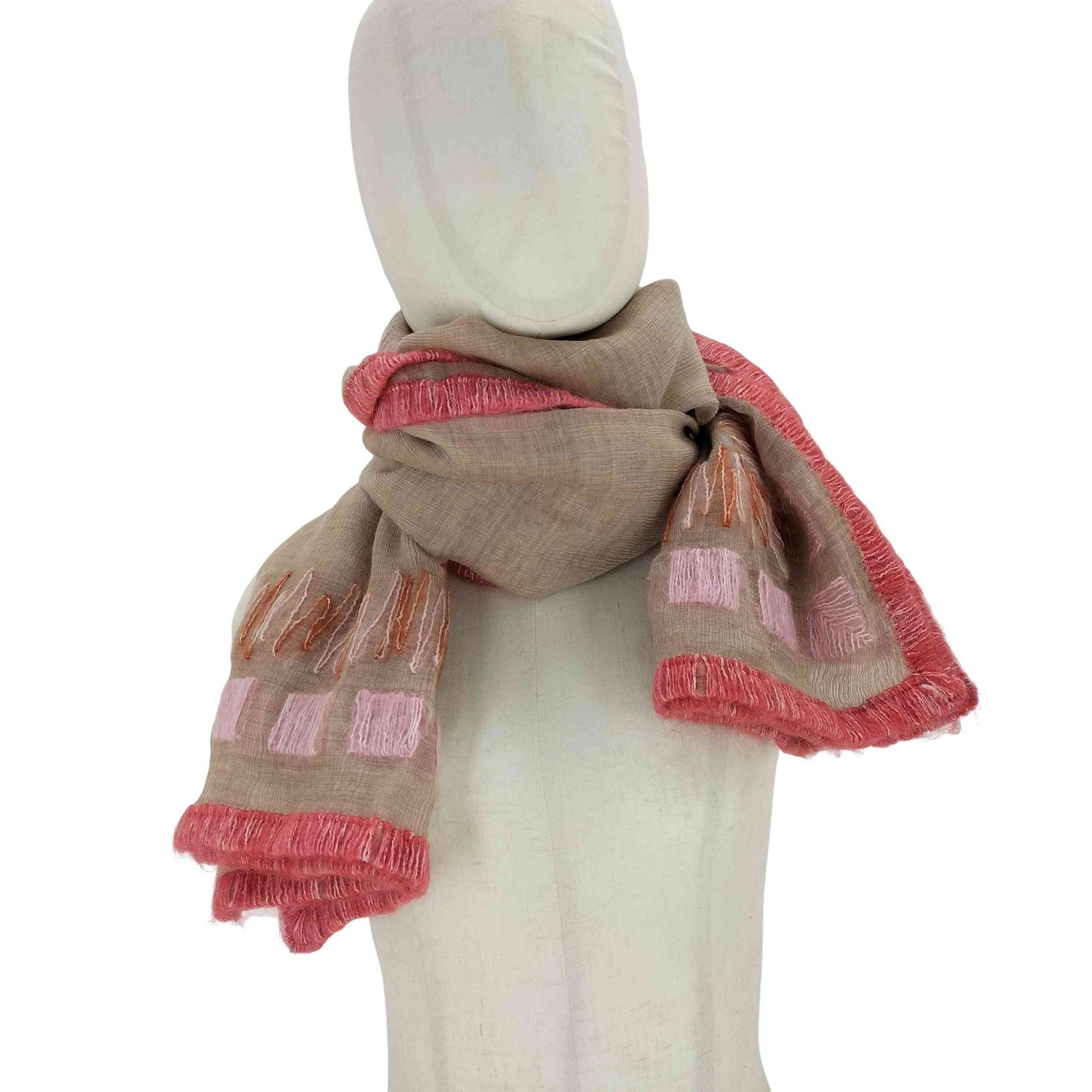 イヴ・サンローラン ストール ひざ掛け 花柄 大判 厚手 正方形