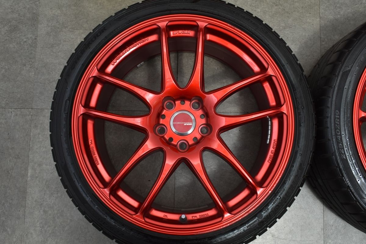 キャンディレッド】WORK エモーション CR Kiwami 19in 8.5J +42 PCD114 