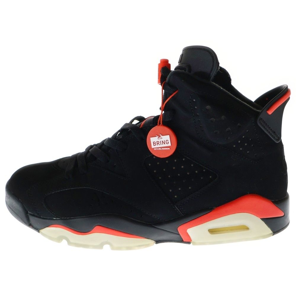 NIKE (ナイキ) NIKE AIR JORDAN 6 RETRO OG BLACK INFRARED 384664-060 エアジョーダン 6 インフラレッド ハイカットスニーカー US9.5/27.5cm ブラック