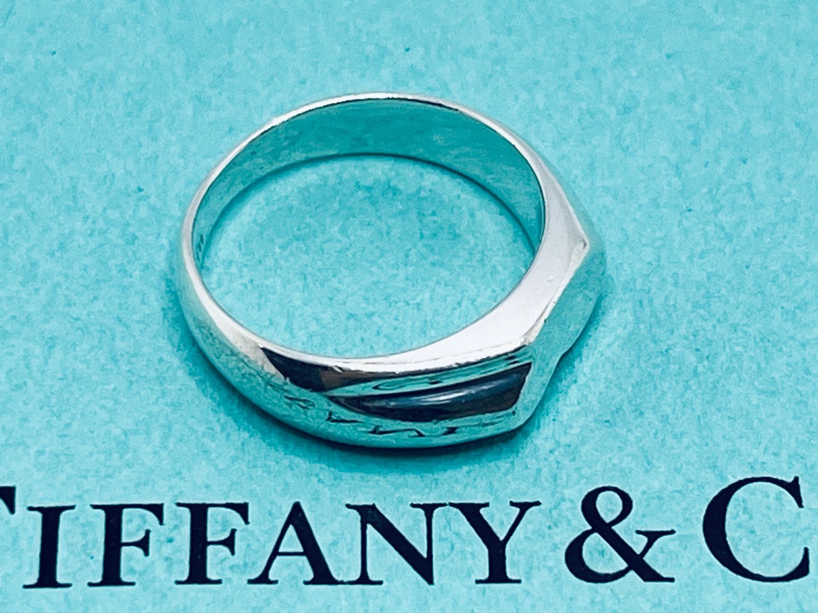 a078 Tiffany&Co. ティファニー カーブド ハート シグネット リング
