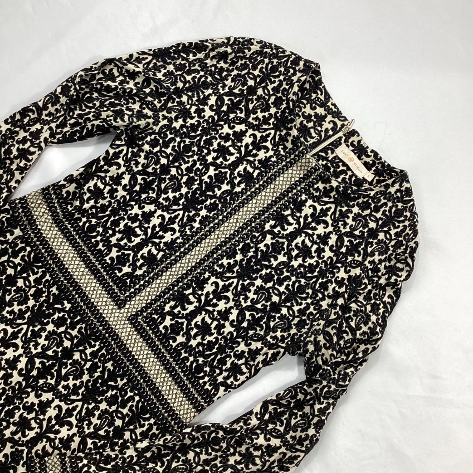 TORY BURCH トリーバーチ ワンピース 総柄 シルク100% - メルカリ