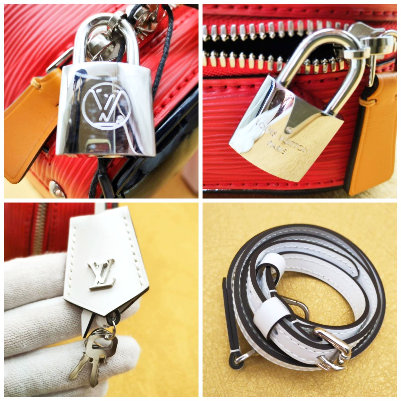 ルイヴィトンバッグ ヴァリゼット BB 2way ハンドバッグ エピ ルージュ  