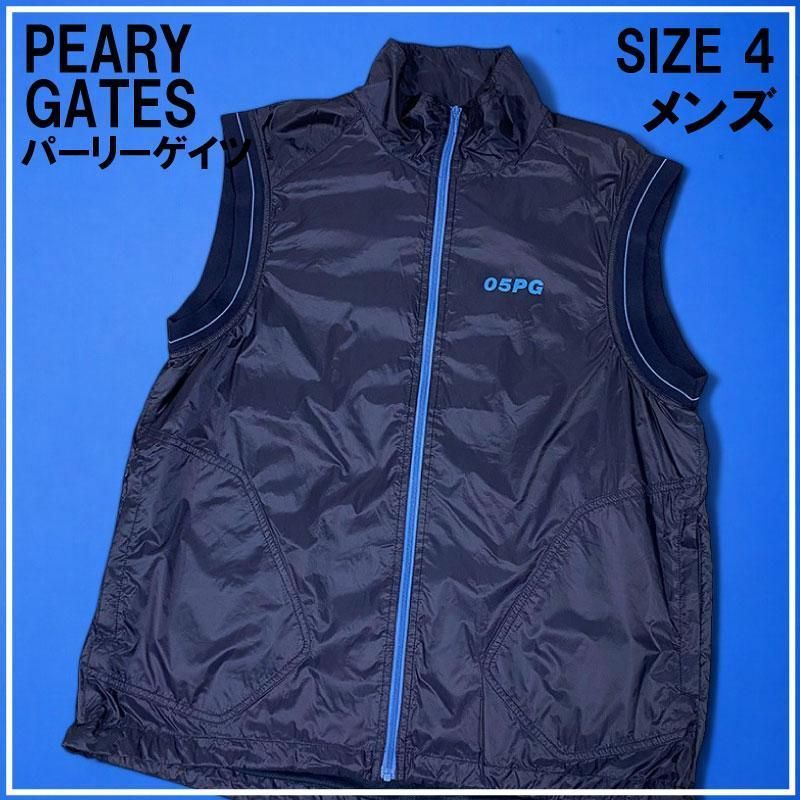 最終値下げ ジップ ナイロン 裏メッシュ パーリーゲイツ ベスト ネイビー 4 メンズウェア