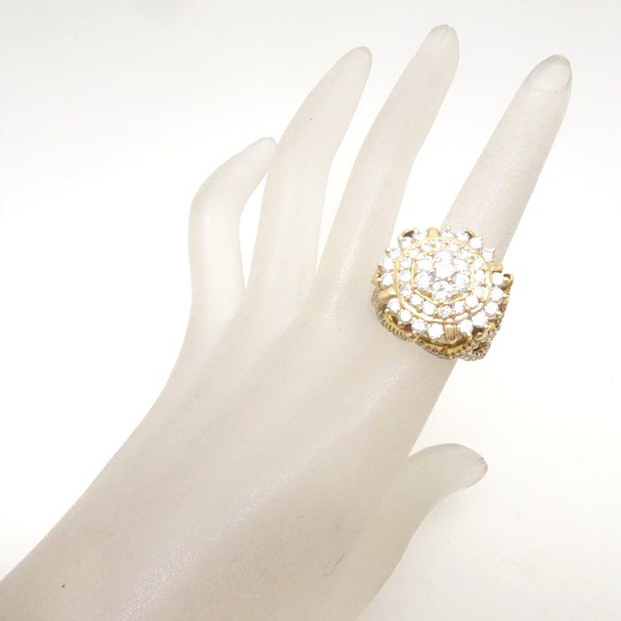 リング 指輪 ダイヤモンド7.00ct 14号 K18YG イエローゴールド / 64792【中古】【FJ】