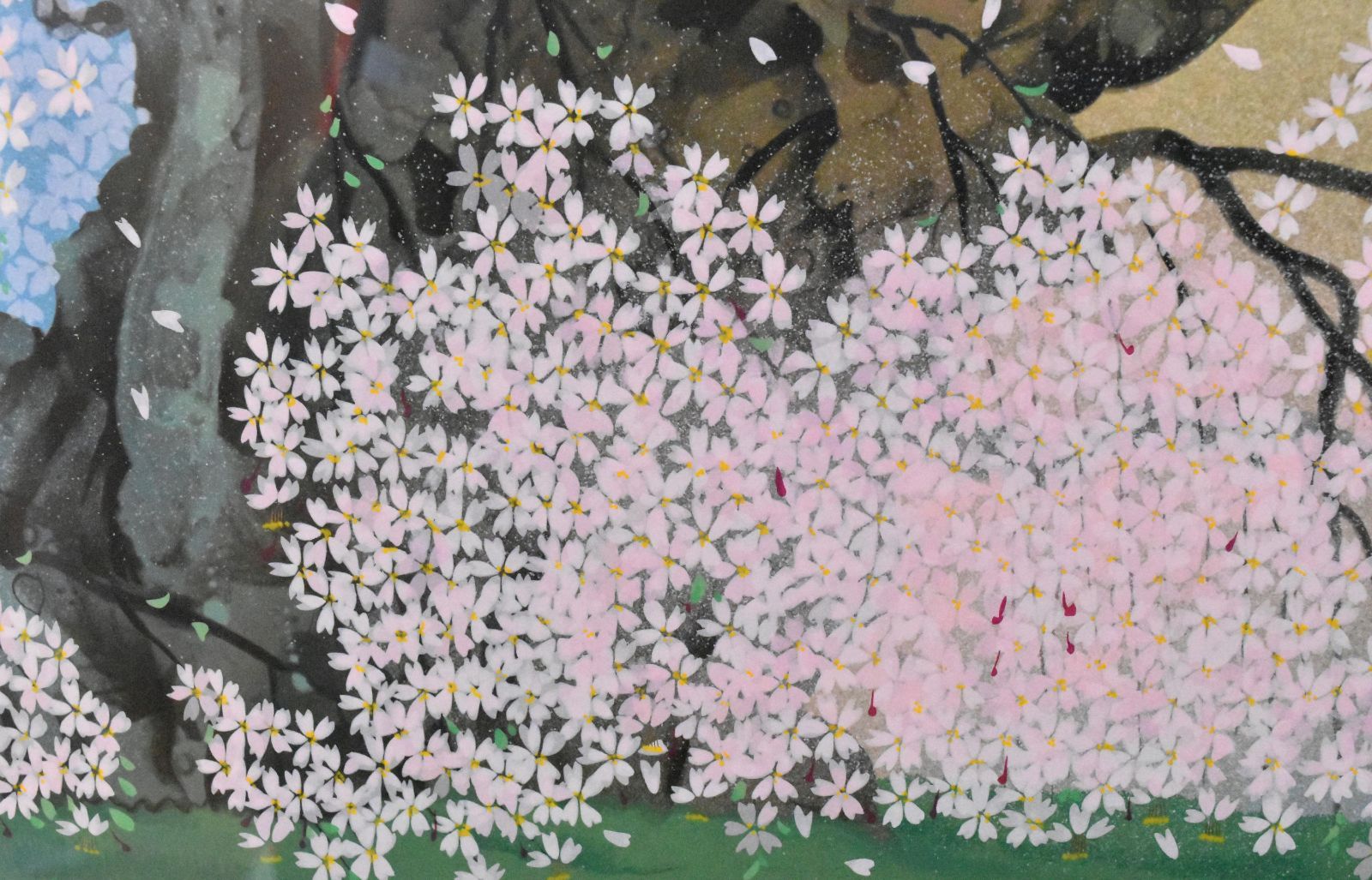 【中古品】中島千波「三春の瀧桜」 中島千波「三春の瀧桜(2)」シルクスクリーン :: 絵画買取・販売
