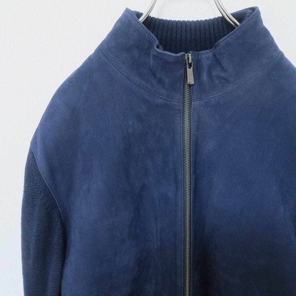 銀座TAYA TORRAS スペイン製 カシミヤニット × ラムレザー ジャケット ブルゾン w860785ss