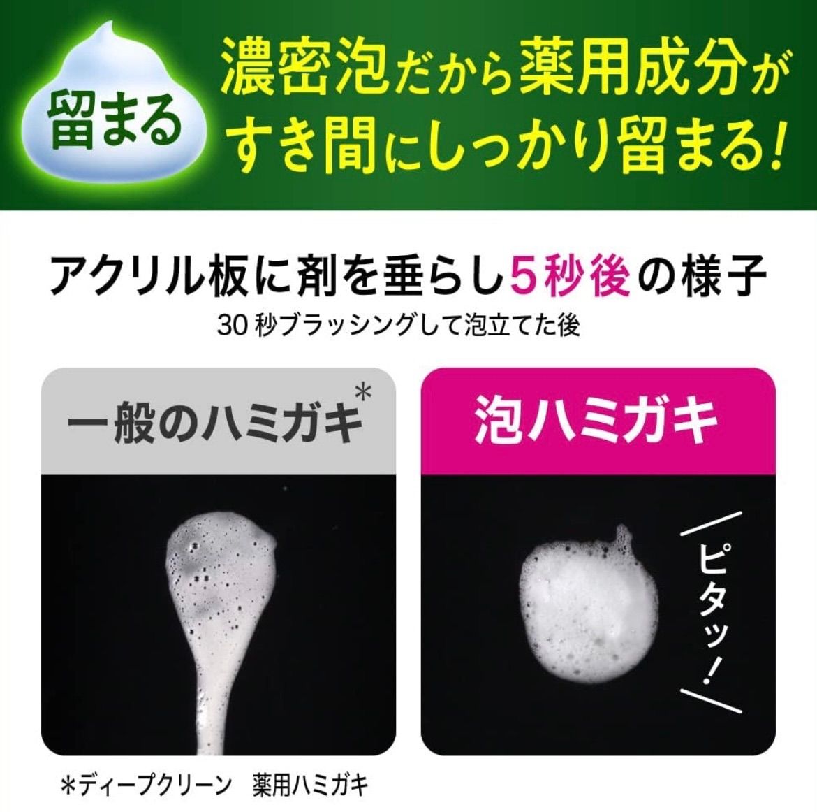 ディープクリーン 泡ハミガキ 190ml  2箱セット まとめ  歯磨き粉 液体ハミガキ 歯槽膿漏  花王