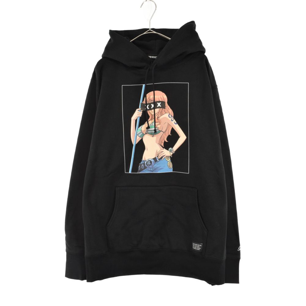 定価3.4万【美品】ワンピース × ゴッドセレクション パーカー ナミ 黒 S GOD SELECTION XXX (ゴッドセレクショントリプルエックス) 22AW